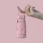 ➊➎㎝ Pink Portable Ring Ultra Mini Black Coating Rainy Sunny UV50+ Protection Dual Umbrella