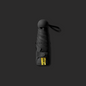Black Colour Compact Travel Foldable Pocket Umbrella 5 Ribs Round Handle Anti-UV Lightweight