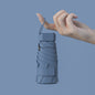 ➊➎㎝ Blue Portable Ring Ultra Mini Black Coating Rainy Sunny UV50+ Protection Dual Umbrella