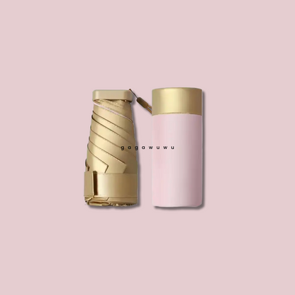 15cm Ultra Mini Pink Gold Coating UPF50+ Portable All Weather Umbrella